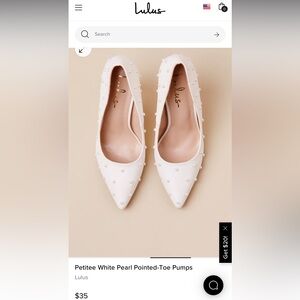 Lulu Pearl White Bridal Heels